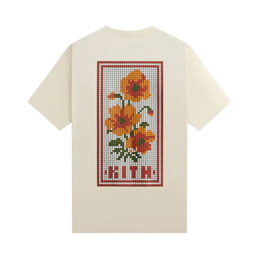 Kith Blossom Logo T Shirt Sanddrift