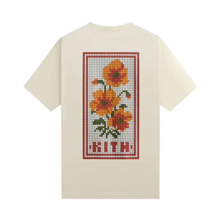 Kith Blossom Logo T Shirt Sanddrift