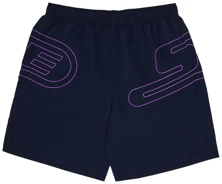 Supreme Shorts Big Logo Nylon Navy
