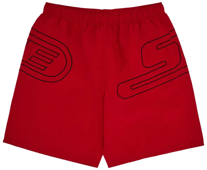 Supreme Shorts Big Logo Nylon Red