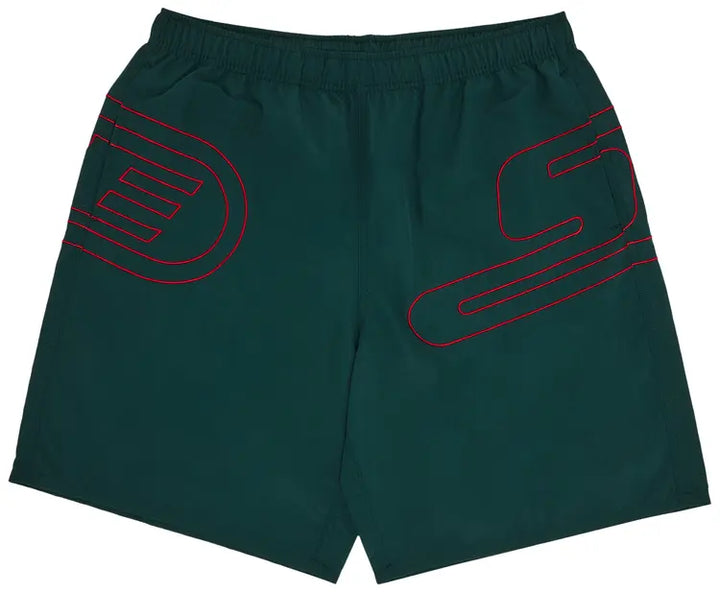 Supreme Shorts Big Logo Nylon Green