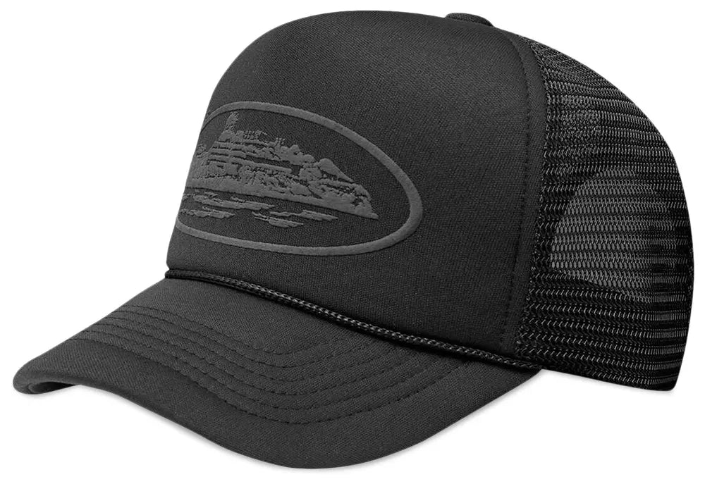 Corteiz Cap Alcatraz Triple Black