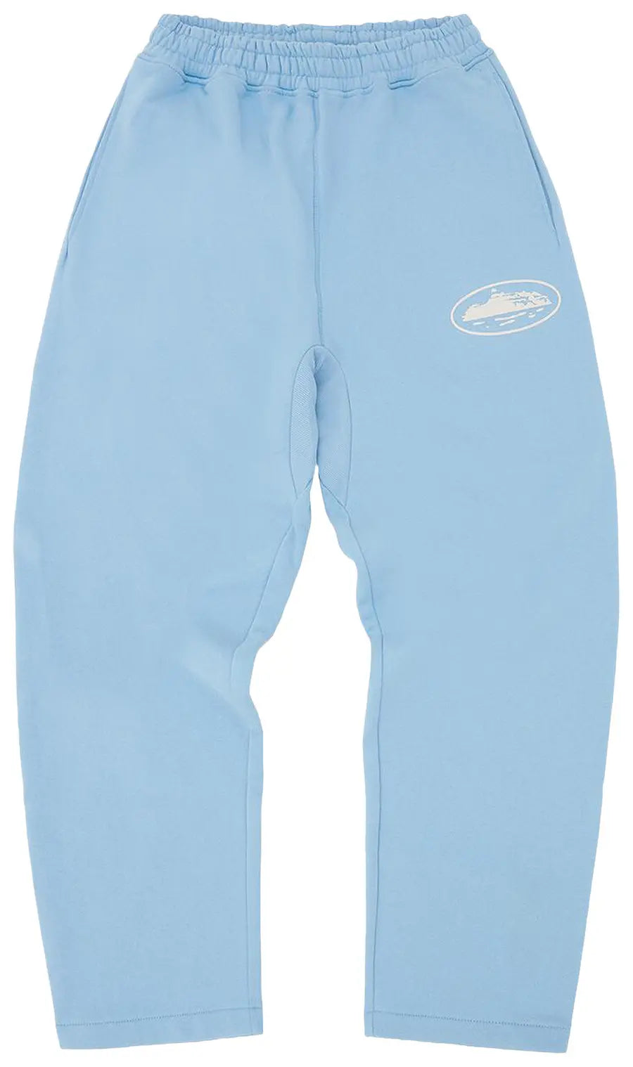 Corteiz Sweatpants Island Puff Print Baby Blue