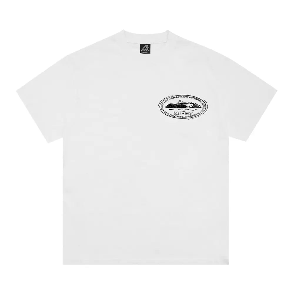 Corteiz T Shirt Alcatraz Stamp White