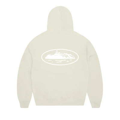 Corteiz Hoodie Zip Up Og Island Puff Print Off White