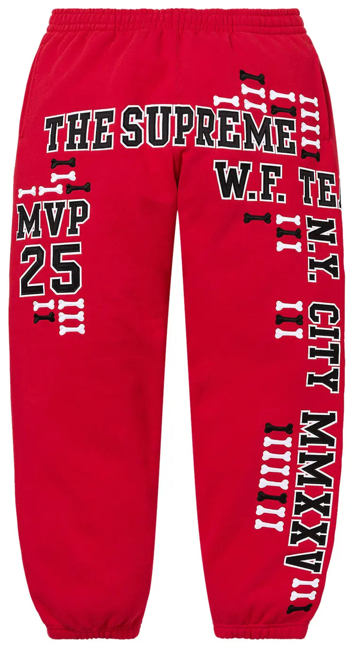 Supreme Sweatpants League Champs Red