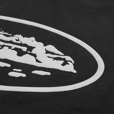 Corteiz Hoodie Zip Up Og Island Puff Print Black