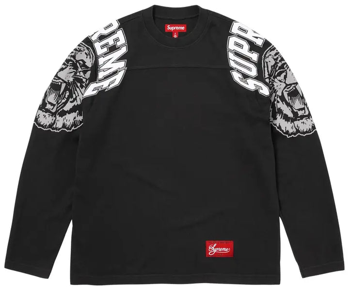 Supreme T Shirt Long Sleeve Mascot Football Top Black