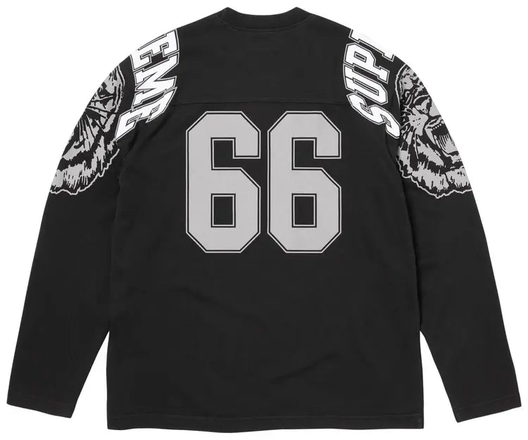 Supreme T Shirt Long Sleeve Mascot Football Top Black