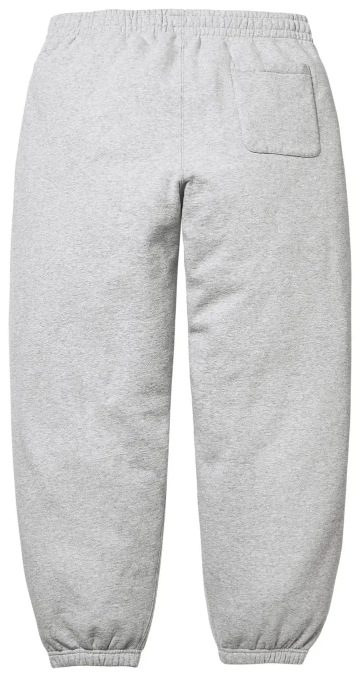 Supreme Sweatpants Satin Appliqué Heather Grey