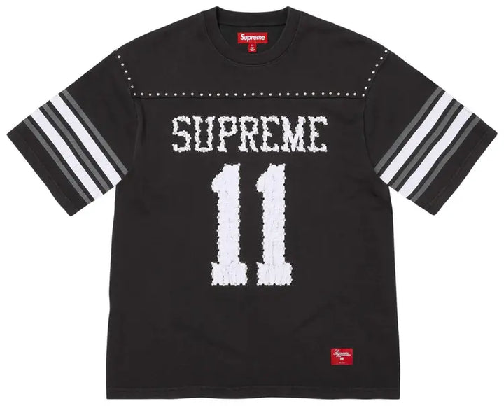 Supreme Studded Short Sleeve Top Black