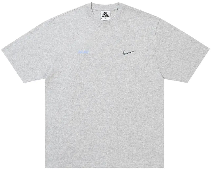 Palace x Nike T Shirt Front Swoosh Grey Marl