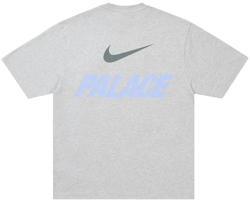 Palace x Nike T Shirt Front Swoosh Grey Marl