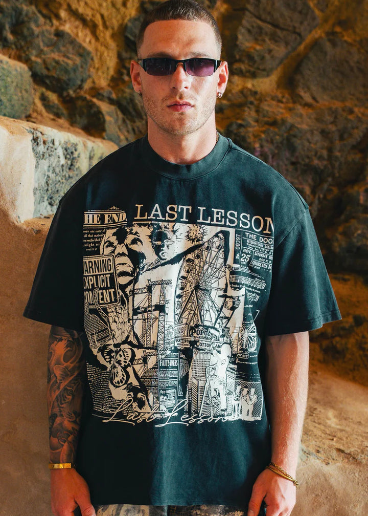 Last Lesson The End T Shirt Black