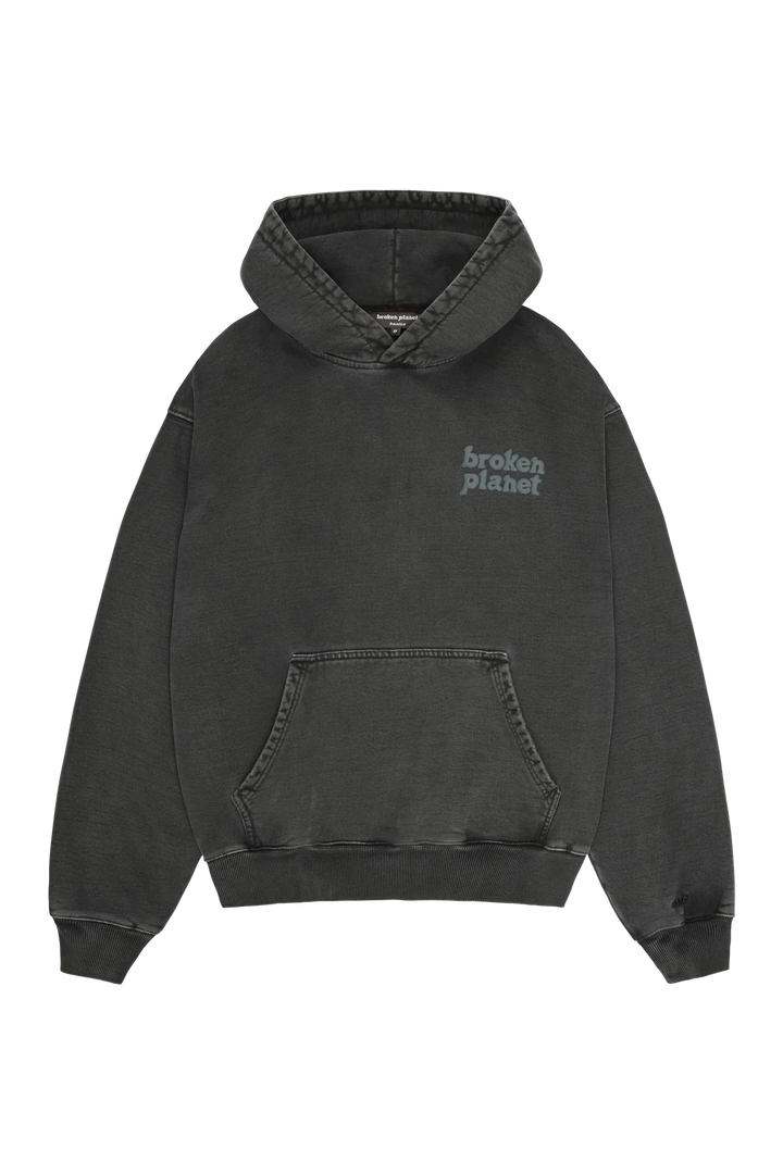 Broken Planet Basics Washed Soot Black Hoodie