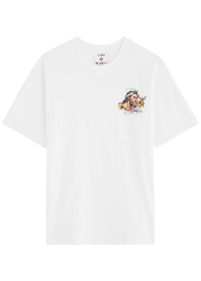 Casablanca T Shirt Celebration Du Sports White