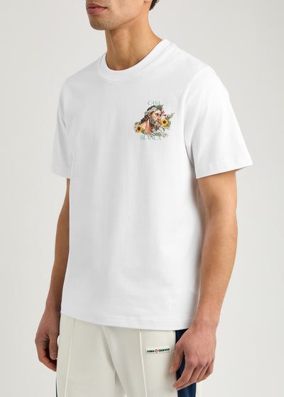 Casablanca T Shirt Celebration Du Sports White