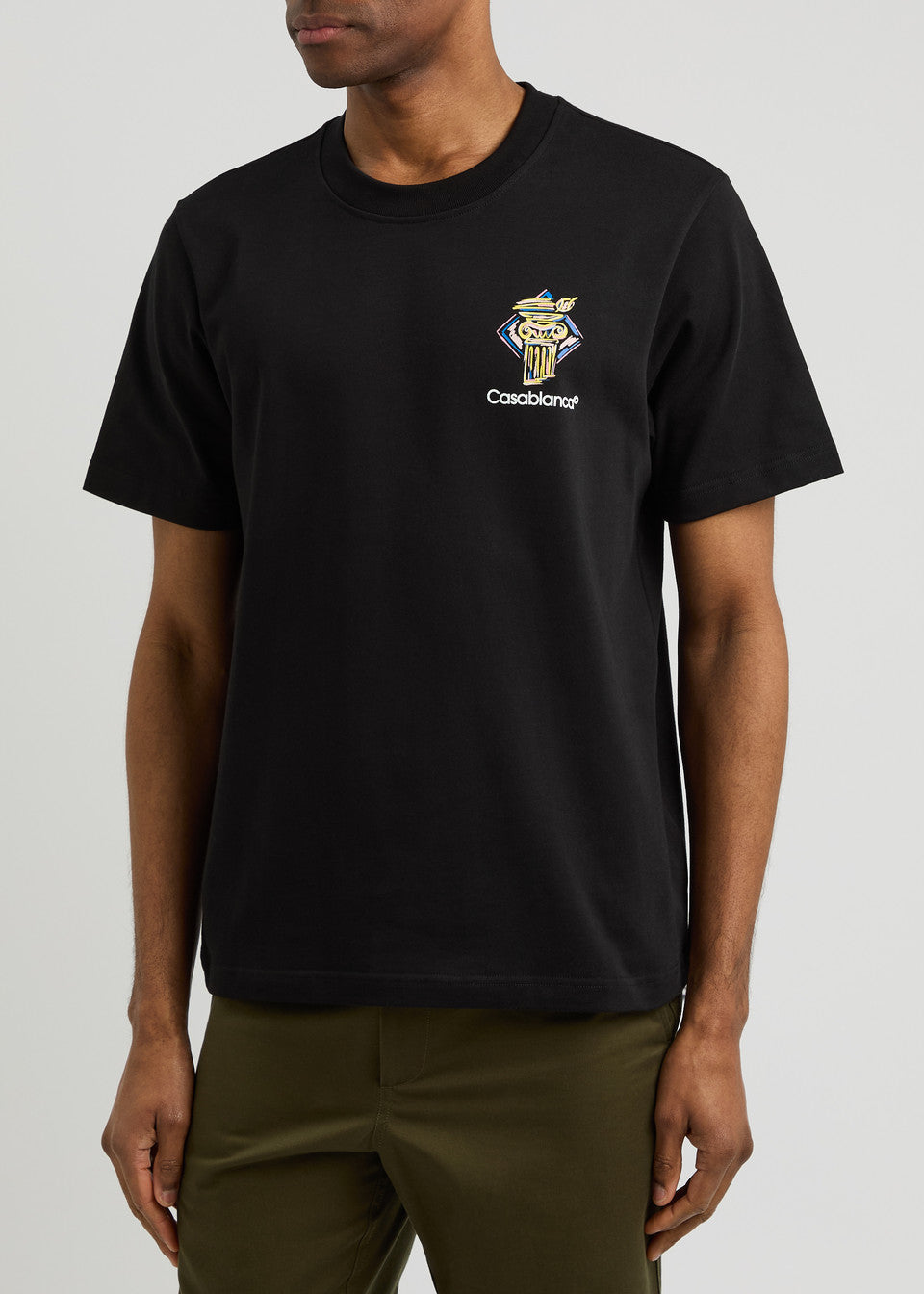 Casablanca T Shirt Diamond Column Black