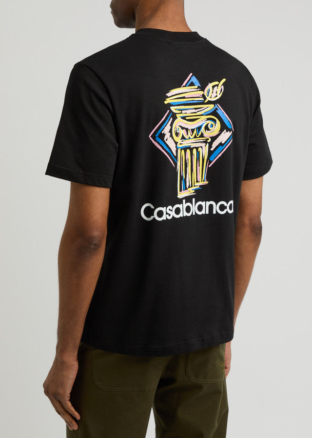 Casablanca T Shirt Diamond Column Black
