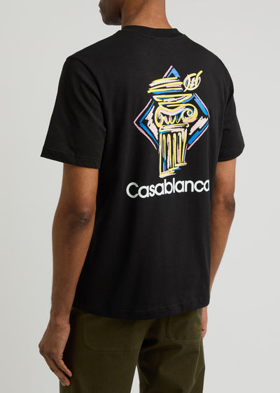 Casablanca T Shirt Diamond Column Black