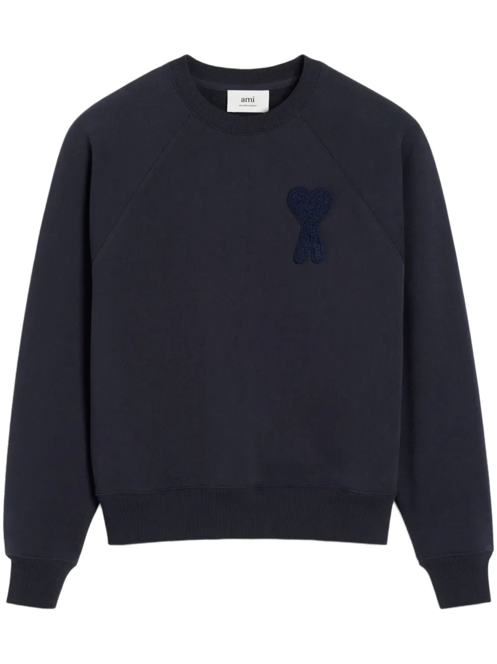 Ami Paris Sweatshirt De Coeur Patch Navy