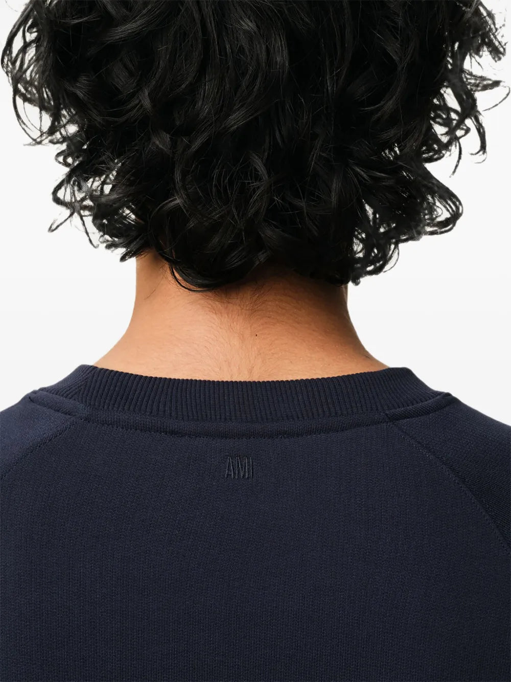 Ami Paris Sweatshirt De Coeur Patch Navy