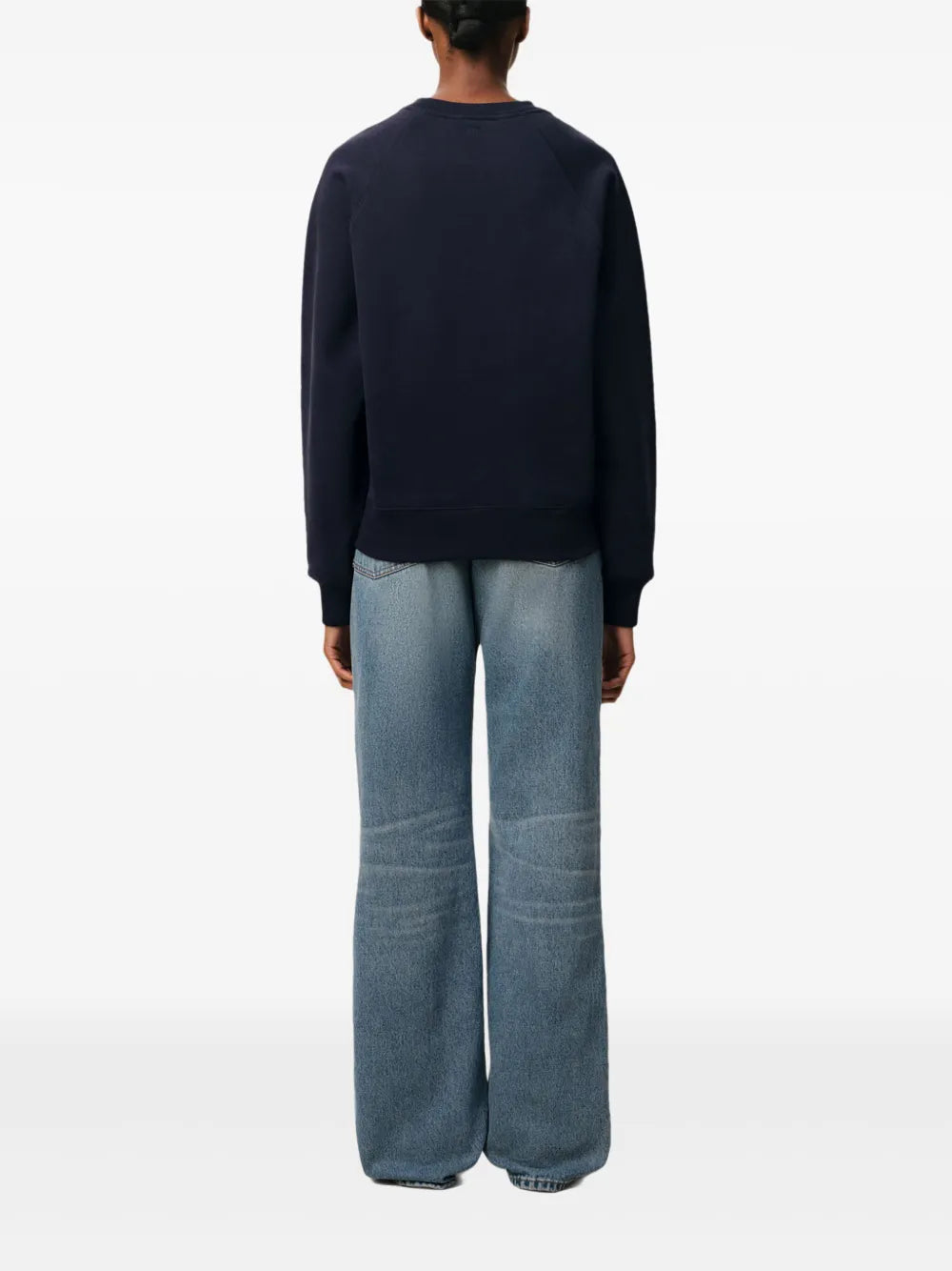 Ami Paris Sweatshirt De Coeur Patch Navy