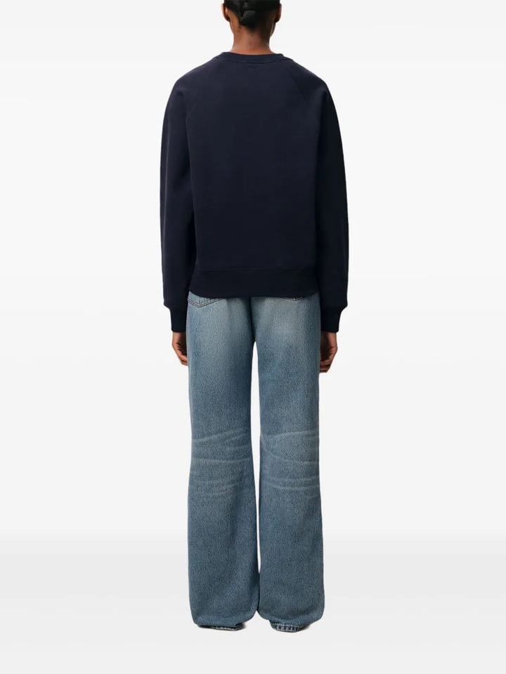 Ami Paris Sweatshirt De Coeur Patch Navy