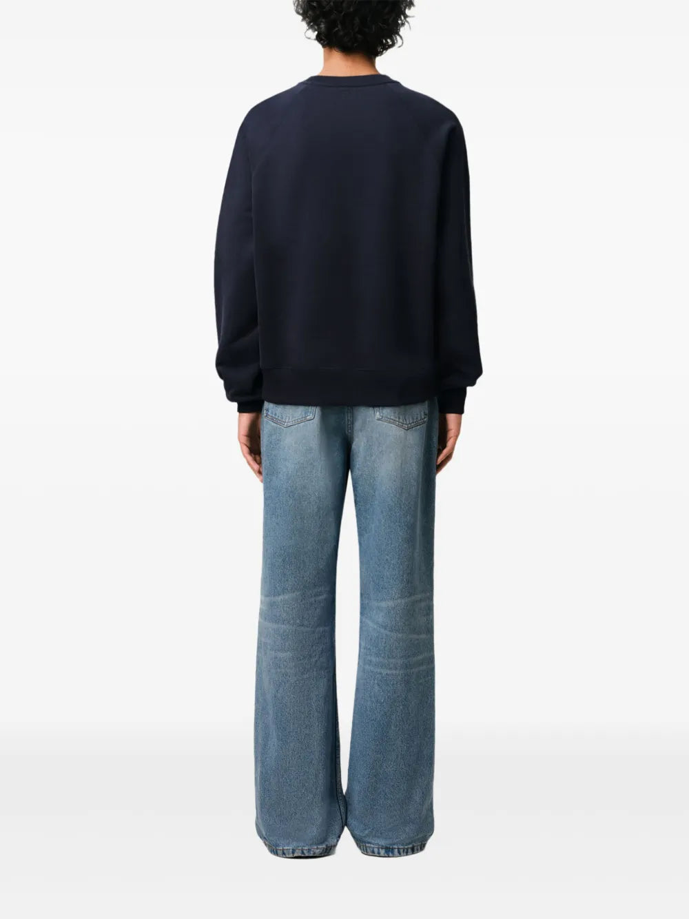 Ami Paris Sweatshirt De Coeur Patch Navy