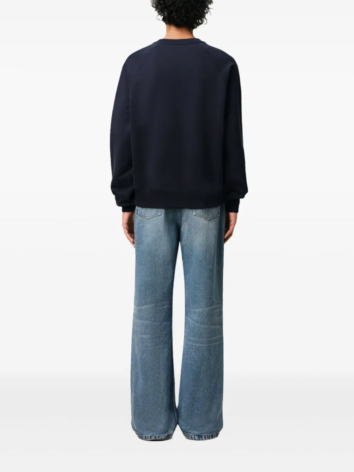 Ami Paris Sweatshirt De Coeur Patch Navy
