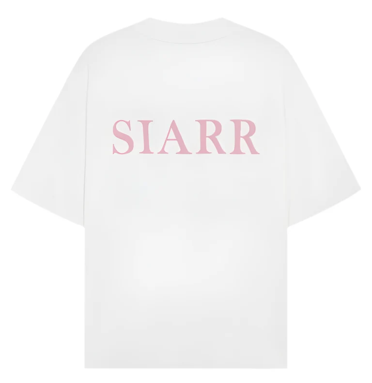 SIARR Puff T Shirt White Pink