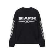 SIARR Chequered Long Sleeve T Shirt Black