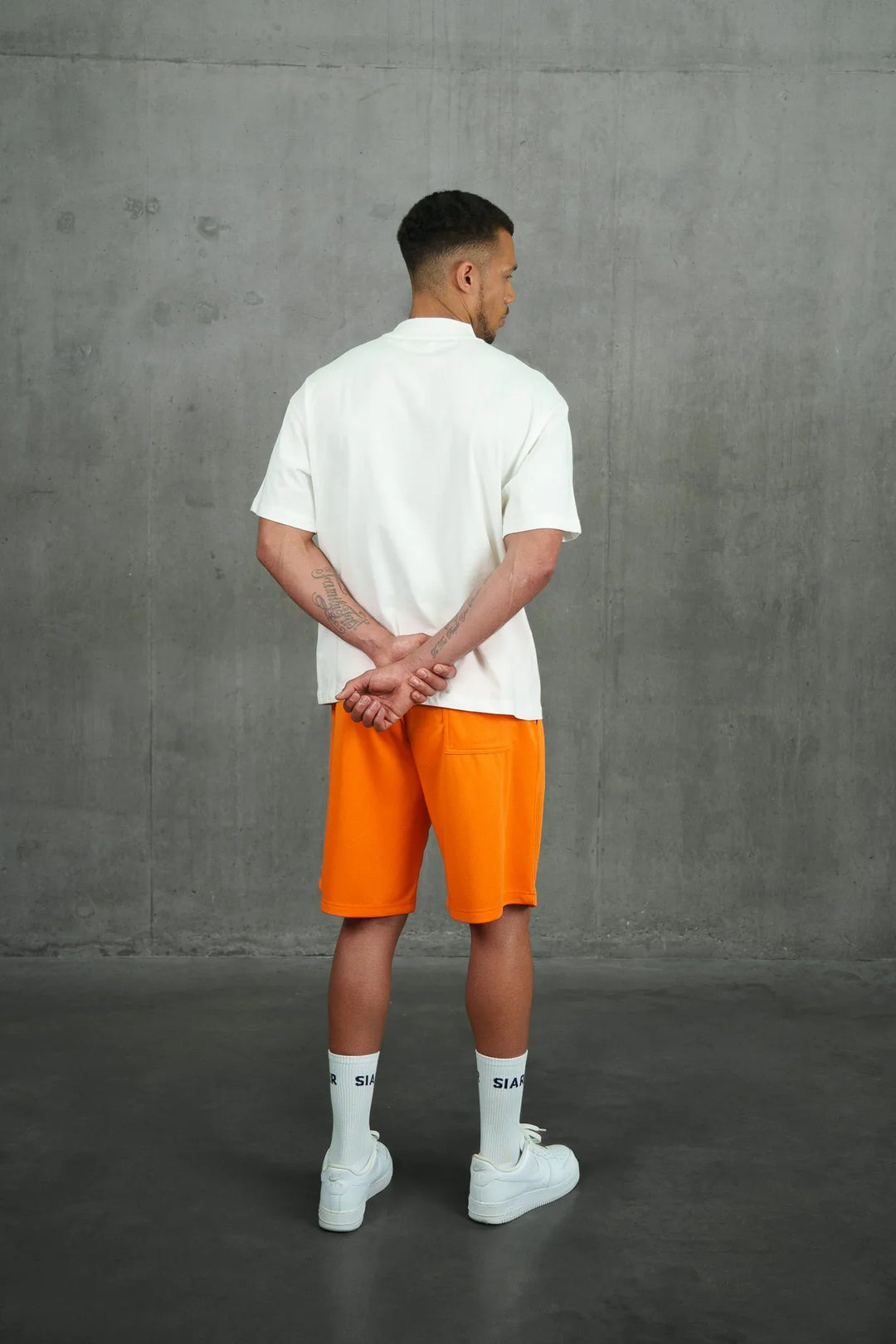 SIARR Scribble T Shirt White Orange