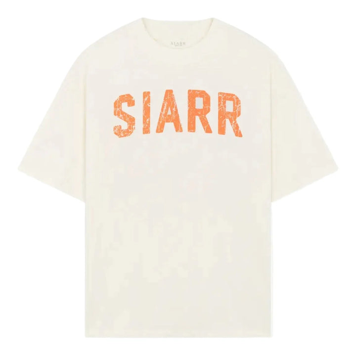 SIARR Scribble T Shirt White Orange