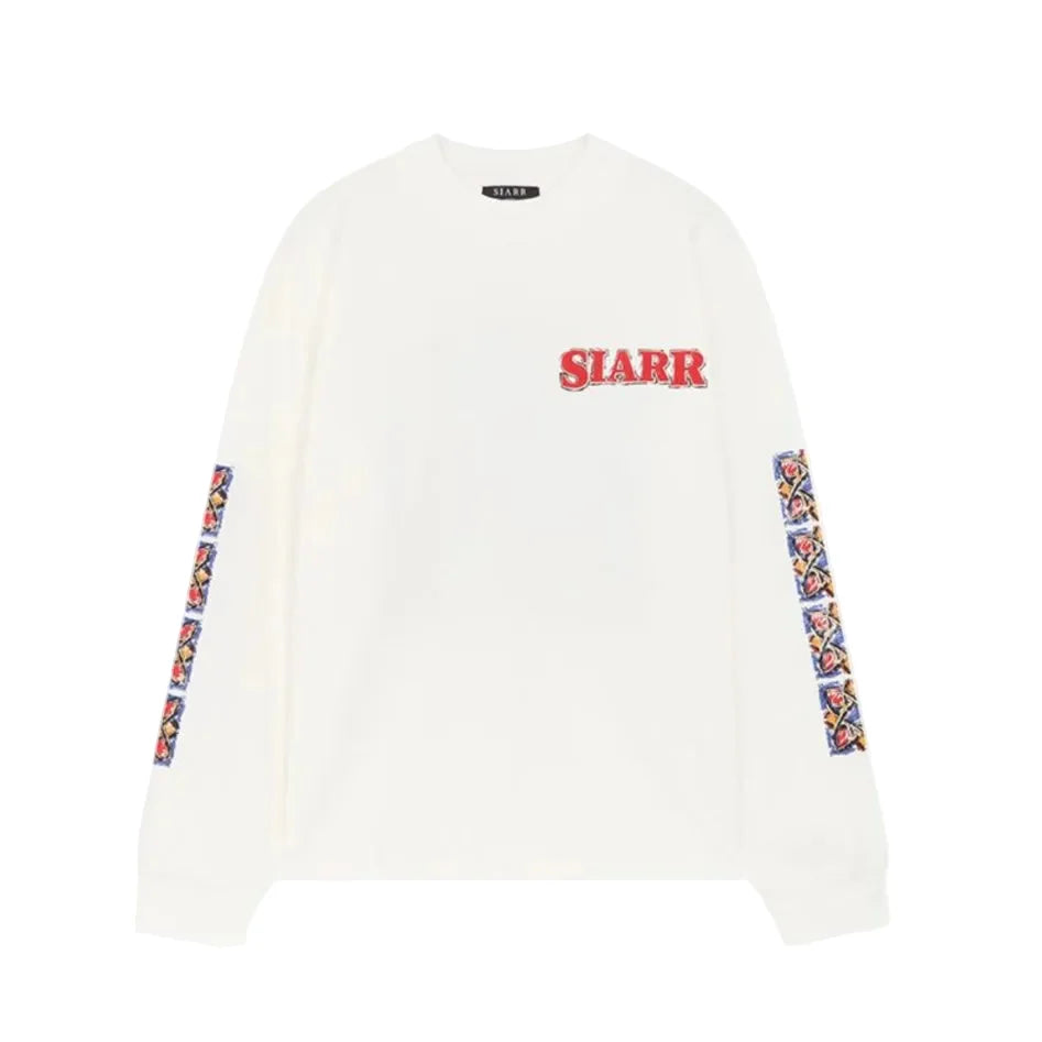 SIARR Floral Long Sleeve T Shirt Off White