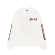 SIARR Floral Long Sleeve T Shirt Off White