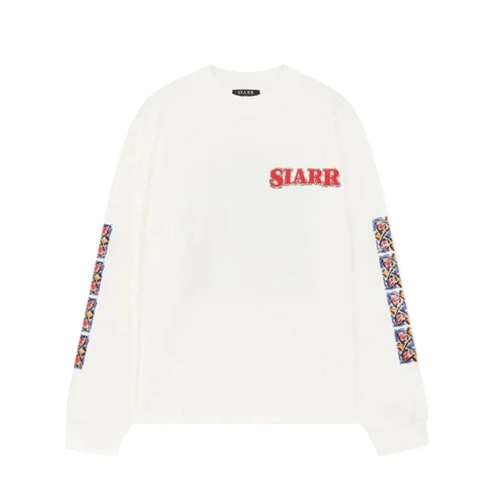 SIARR Floral Long Sleeve T Shirt Off White
