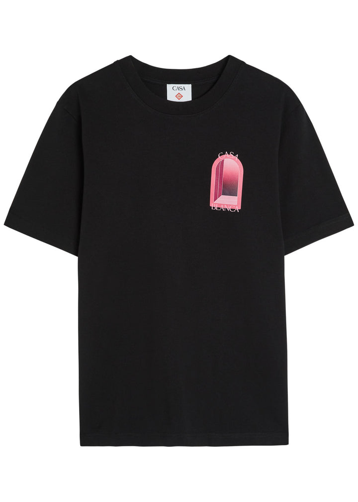 Casablanca T Shirt Arches Black Pink