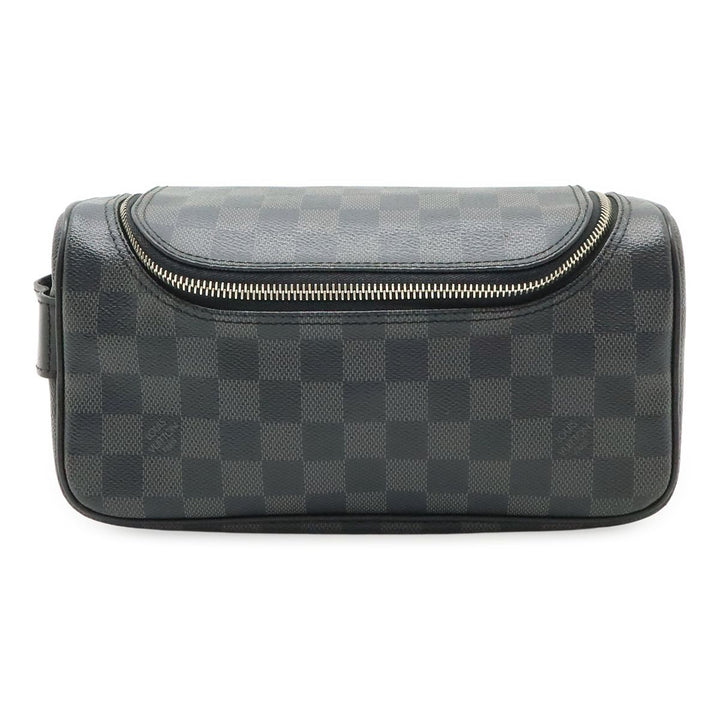 Louis Vuitton Wash Bag Damier Graphite Canvas Black (Preloved)