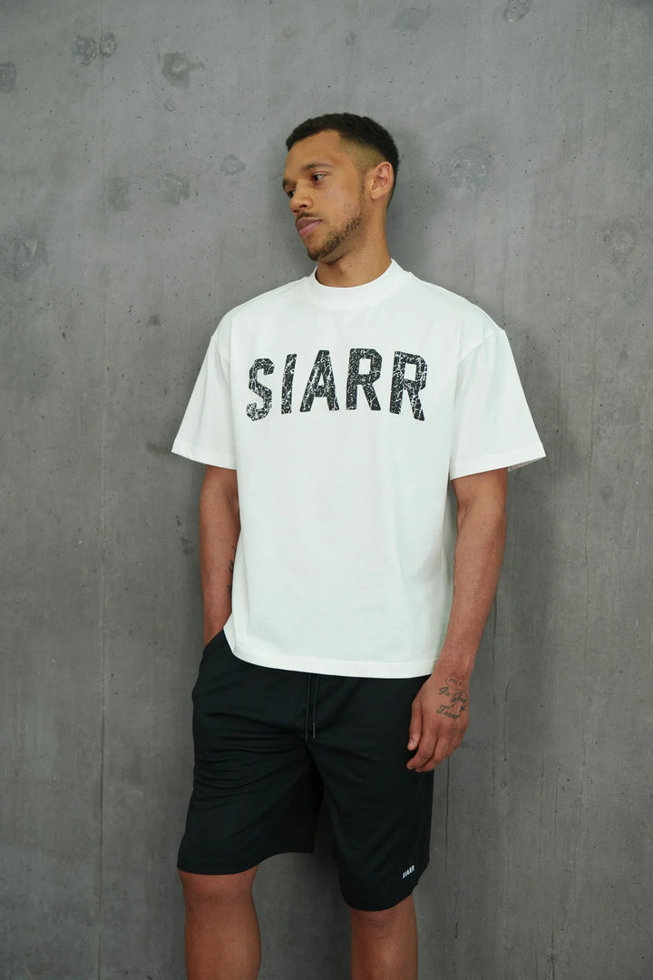 SIARR Scribble T Shirt White Black