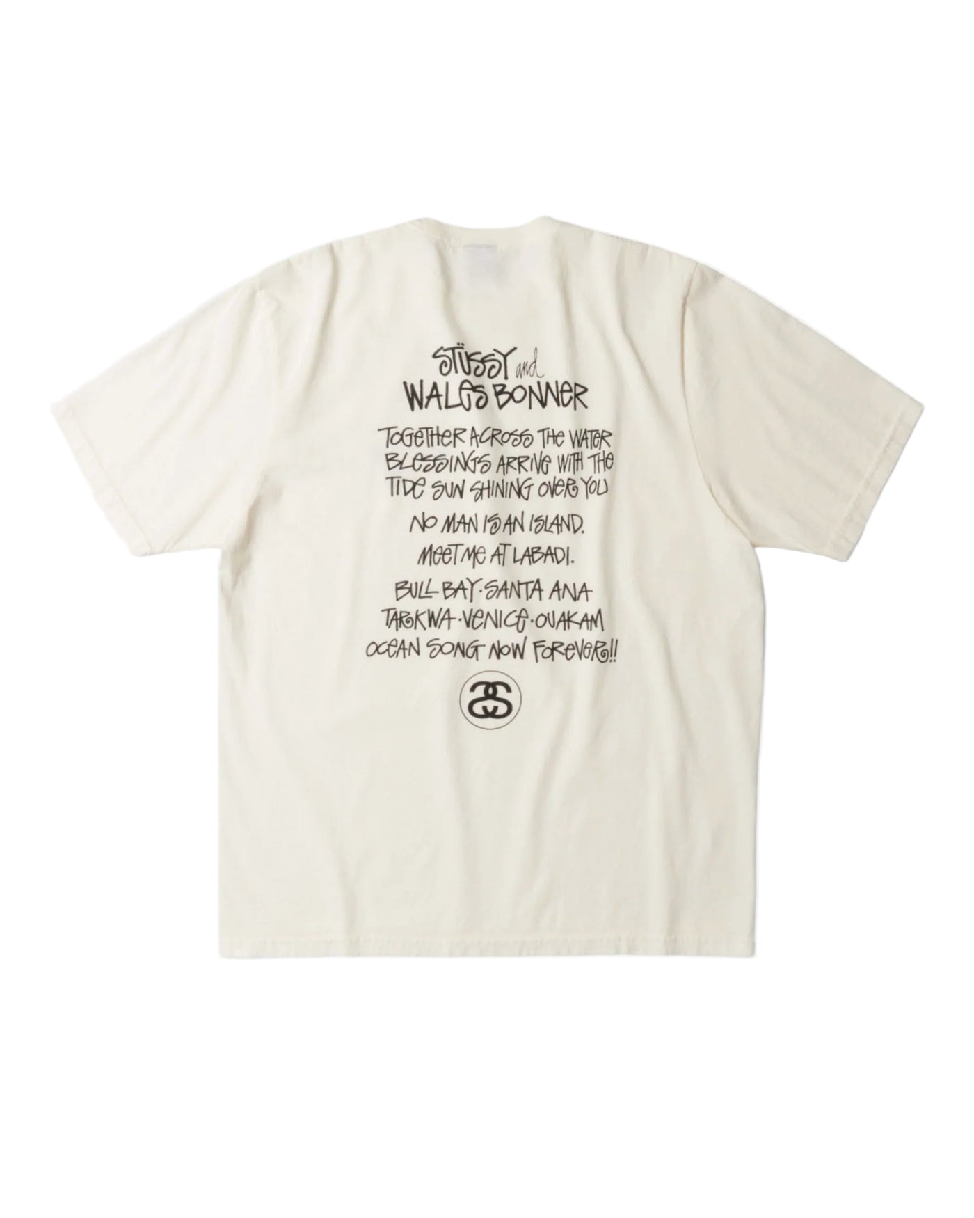 Stussy x Wales Bonner T Shirt Ocean Song Ivory