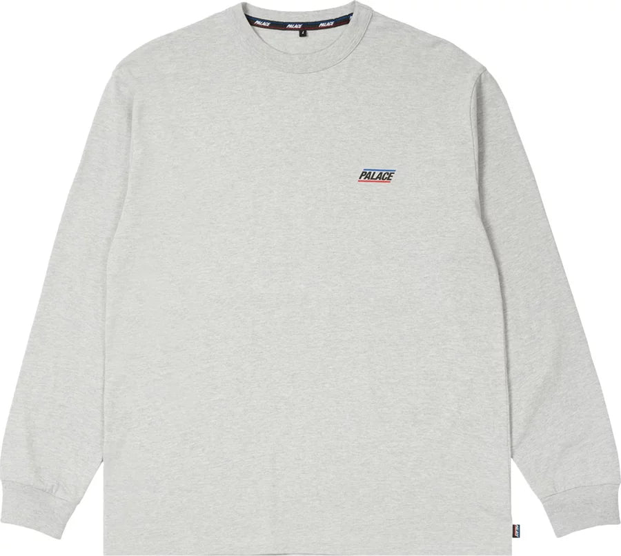 Palace Long Sleeve T Shirt Grey Marl