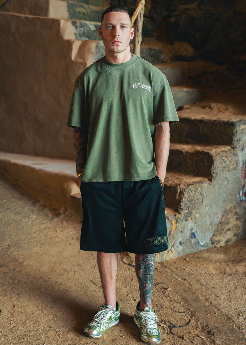 Last Lesson Mesh Shorts Black/Khaki
