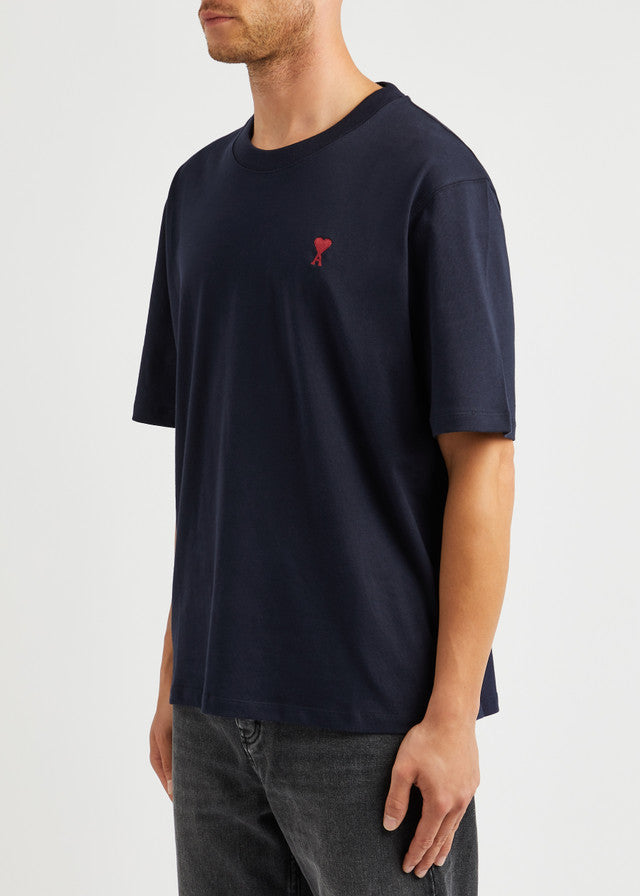Ami Paris T Shirt Ami De Coeur Navy