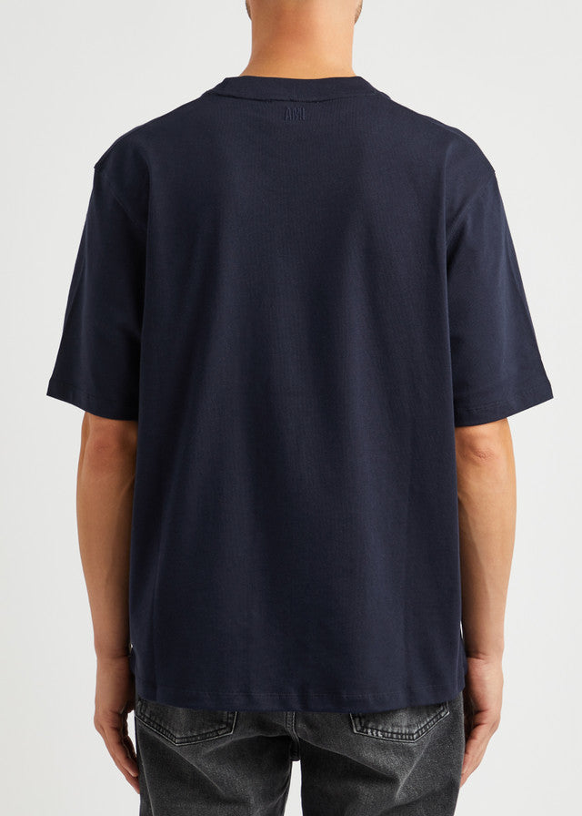 Ami Paris T Shirt Ami De Coeur Navy