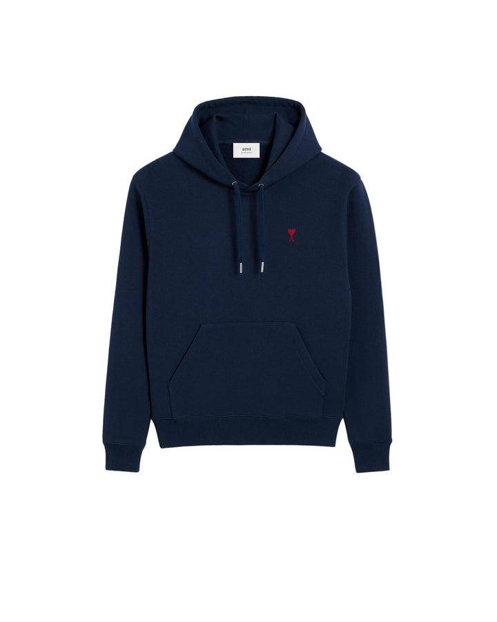 Ami Paris Hoodie Ami De Coeur Navy