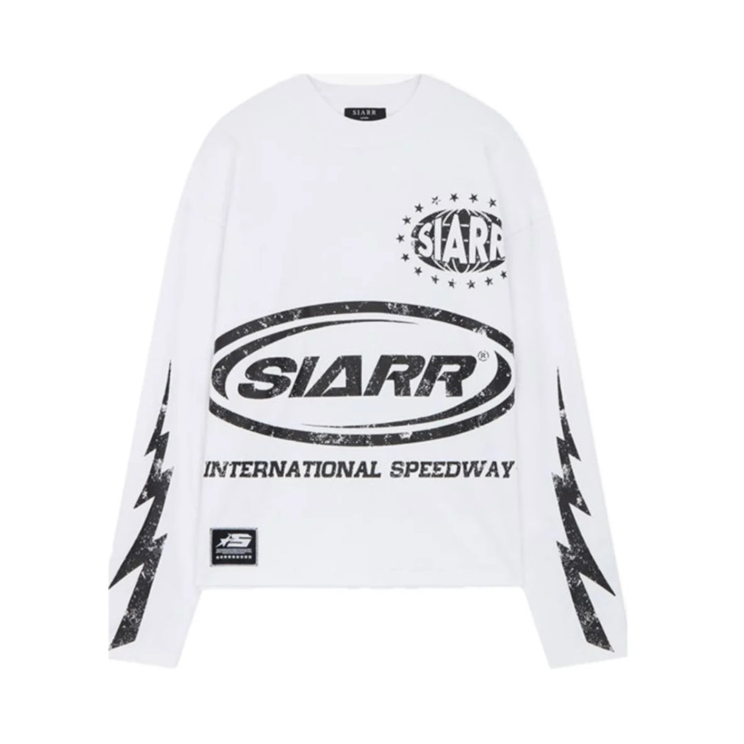 SIARR Speedway Long Sleeve T Shirt White