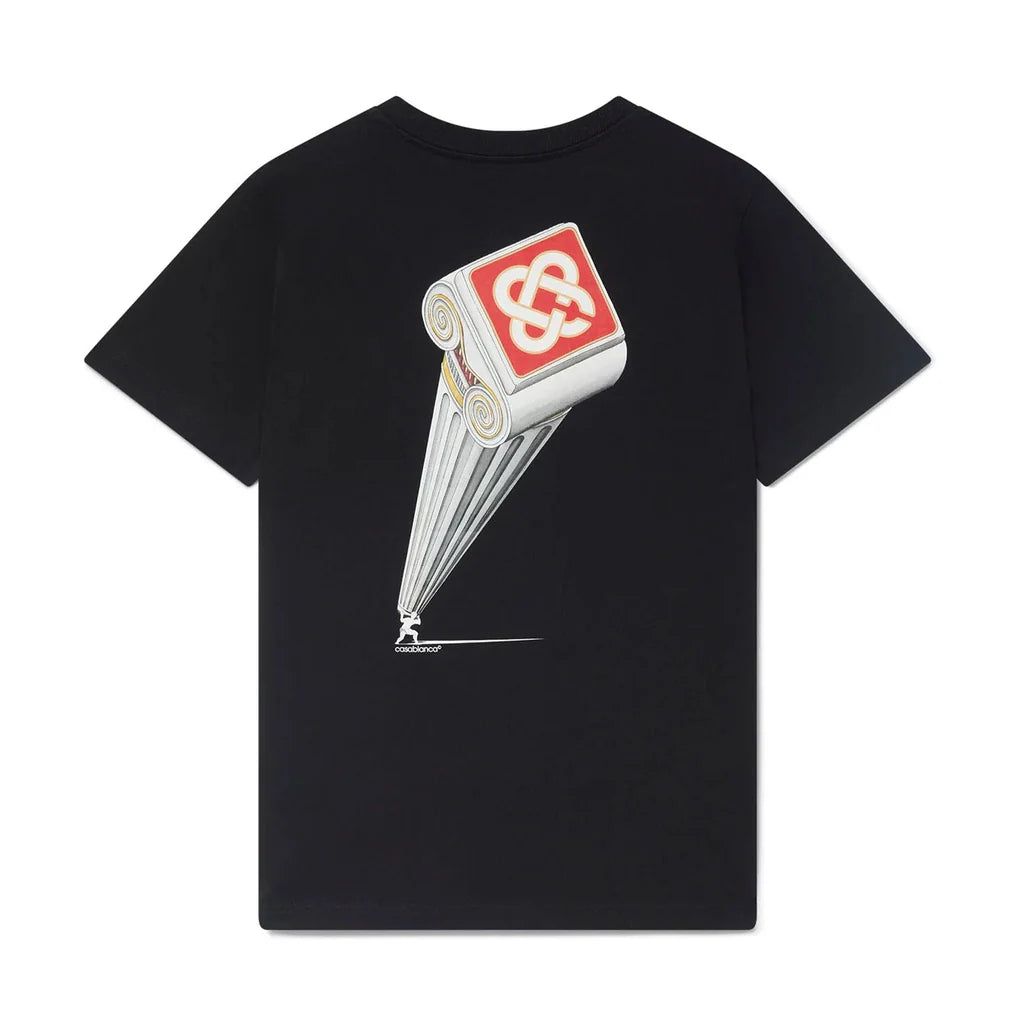 Casablanca T Shirt Leaning Column Black