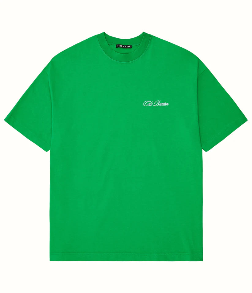 Cole Buxton T Shirt Classic Embroidery Green