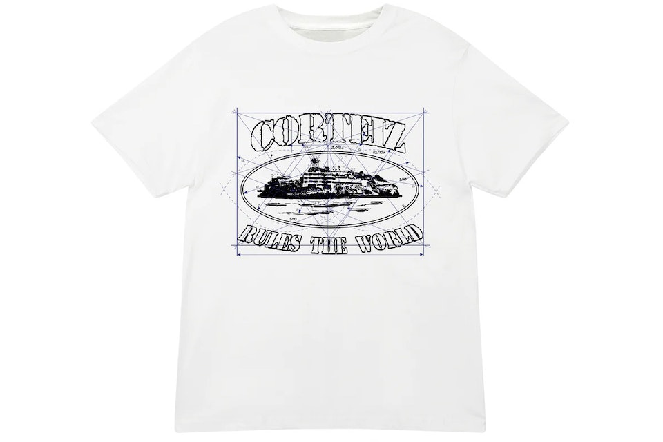 Corteiz T Shirt Alcatraz Math White
